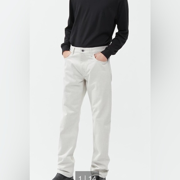 Uniqlo + Helmut Lang Jeans Off White Size 32 - Picture 1 of 15